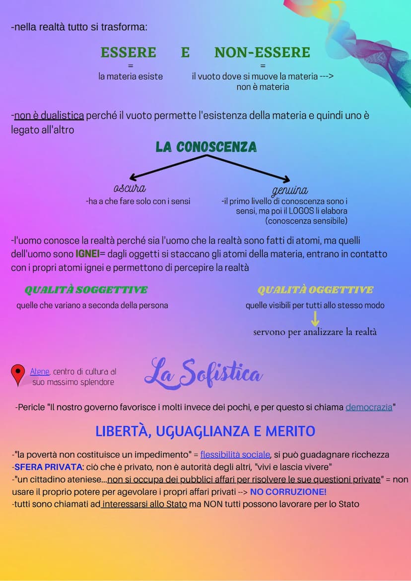 I PLURALISTI
OBBIETTIVO: conciliare la staticità di Parmenide e il movimento di
Eraclito, quindi anche l'eternità e il divenire. Inoltre tor