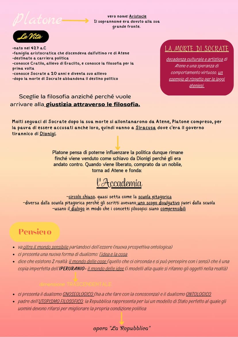 I PLURALISTI
OBBIETTIVO: conciliare la staticità di Parmenide e il movimento di
Eraclito, quindi anche l'eternità e il divenire. Inoltre tor
