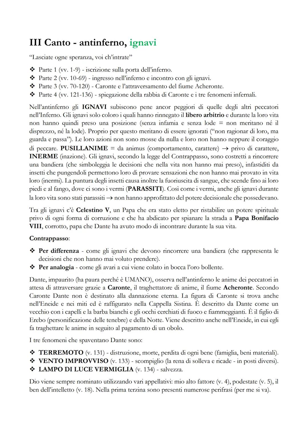 # Inferno

I Canto

La Commedia si apre con toni che potrebbero apparentemente sembrare quasi fiabeschi. Sono
presenti infatti gli elementi 