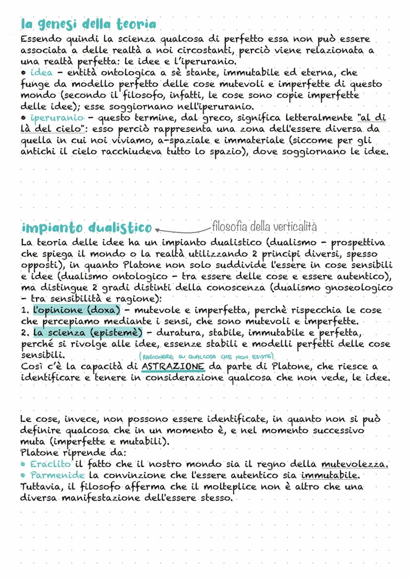 Tutta l'ontologia
platonica (ricerca
dell'essere) gira attorno
alla teoria delle idee
Gli scritti della maturità
La teoria delle idee
Il pen