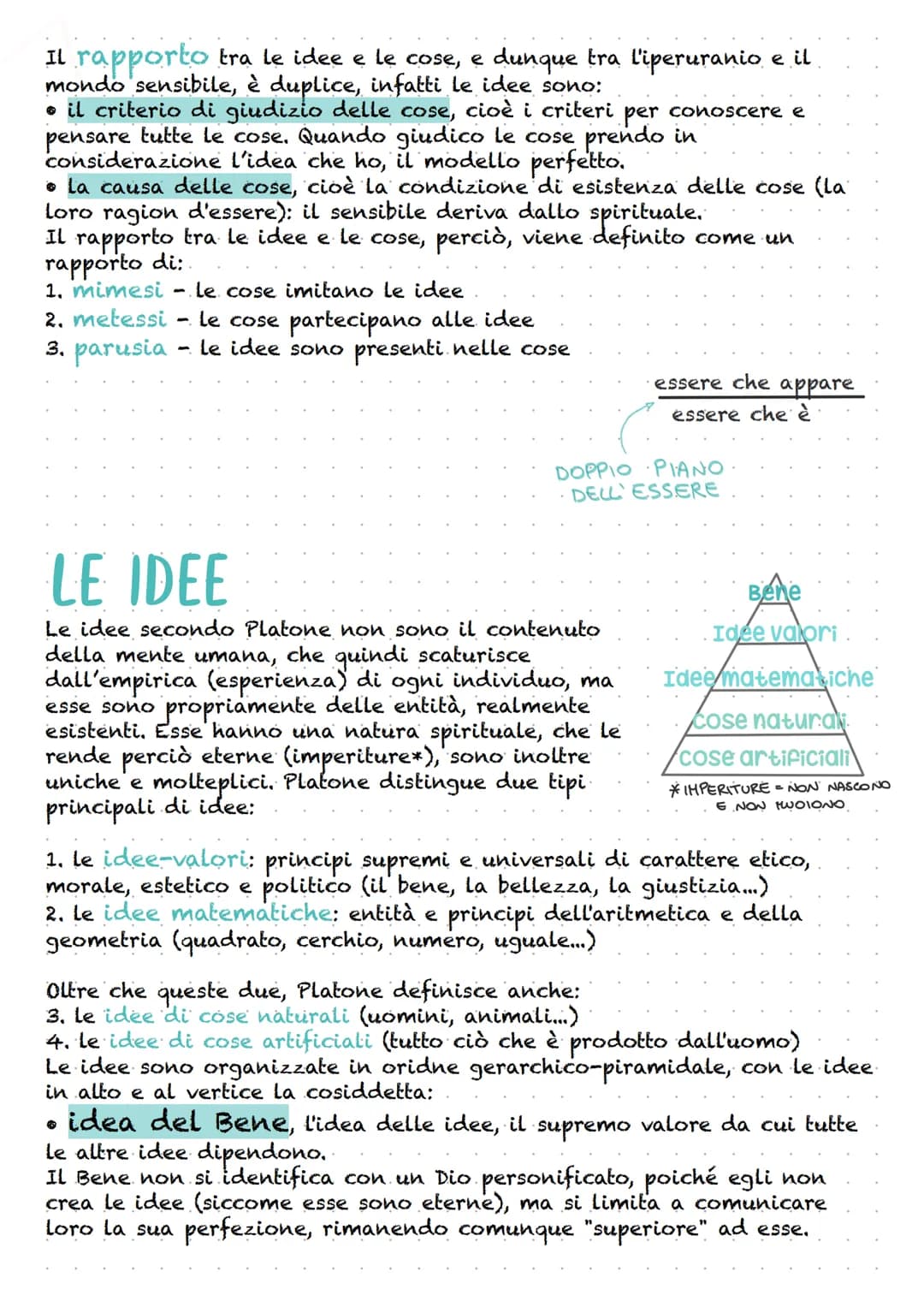 Tutta l'ontologia
platonica (ricerca
dell'essere) gira attorno
alla teoria delle idee
Gli scritti della maturità
La teoria delle idee
Il pen
