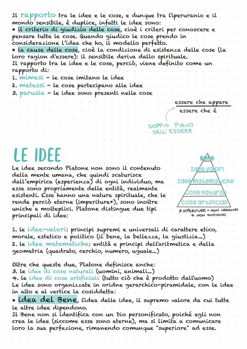 Tutta l'ontologia
platonica (ricerca
dell'essere) gira attorno
alla teoria delle idee
Gli scritti della maturità
La teoria delle idee
Il pen