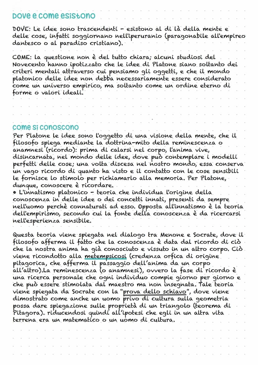 Tutta l'ontologia
platonica (ricerca
dell'essere) gira attorno
alla teoria delle idee
Gli scritti della maturità
La teoria delle idee
Il pen