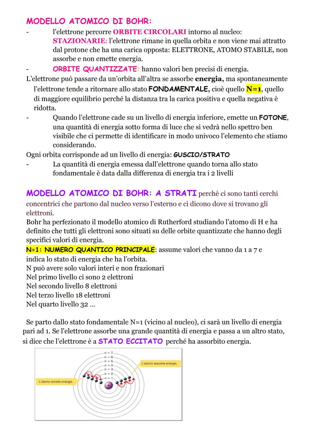 MODELLI ATOMICI
NUMERO ATOMICO=Z: numero di protoni del nucleo (=a quello degli
elettroni). ISOTOPI: forme diverse di uno stesso elemento ch