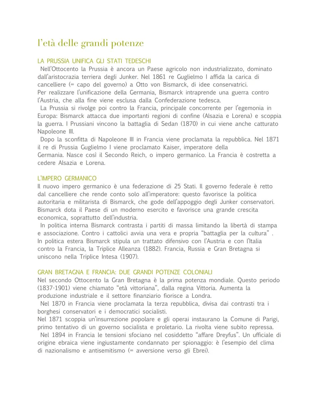# l'età delle grandi potenze

LA PRUSSIA UNIFICA GLI STATI TEDESCHI

Nell'Ottocento la Prussia è ancora un Paese agricolo non industrializza