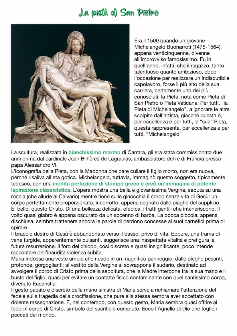 
<p>Michelangelo Buonarroti è nato a Caprese nel 1475 e morto a Roma nel 1564. È stato uno scultore, pittore, architetto e poeta. Sua madre 