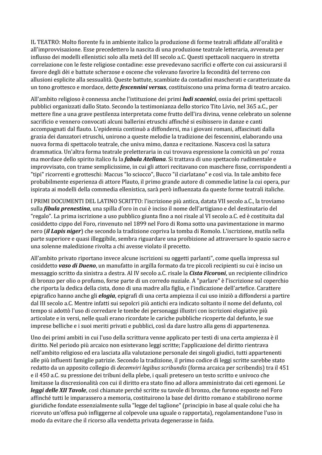 # LETTERATURA LATINA

L'origine di Roma: secondo la leggenda, Roma venne fondata il 21 aprile del 753 a.C. da Romolo, figlio
del dio Marte e