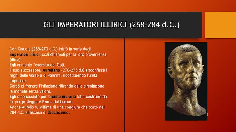 DALL'ANARCHIA
MILITARE A COSTANTINO L'ANARCHIA MILITARE L'ANARCHIA MILITARE
(235-284 d.C.)
Questo periodo è compreso fra la morte di
Alessan