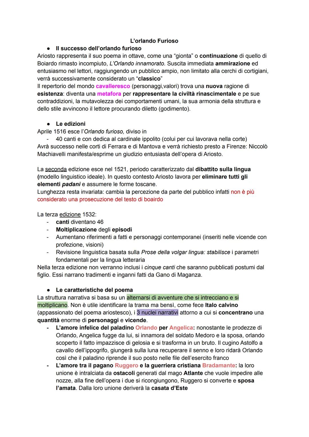 Orlando Furioso: Canto 1 - Analisi, Parafrasi e Riassunto