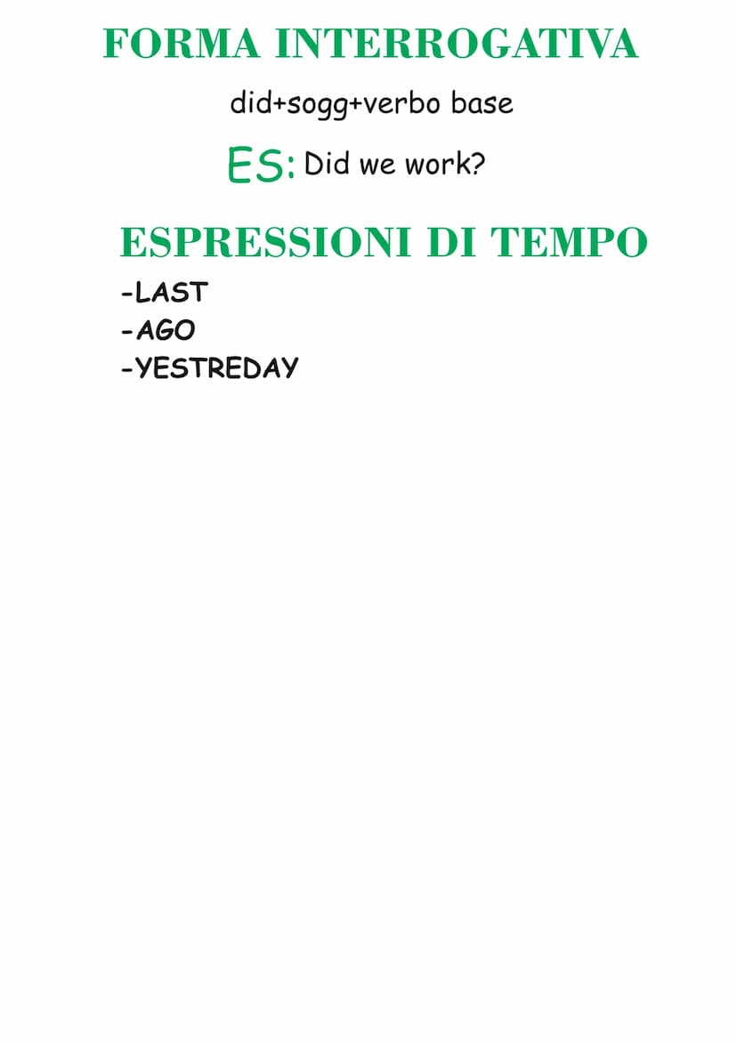 PAST SIMPLE
Il Past Simple si utilizza per parlare di azioni
avvenute da poco tempo.
Fanno eccezione i verbi:
1: Quando un verbo finisce per