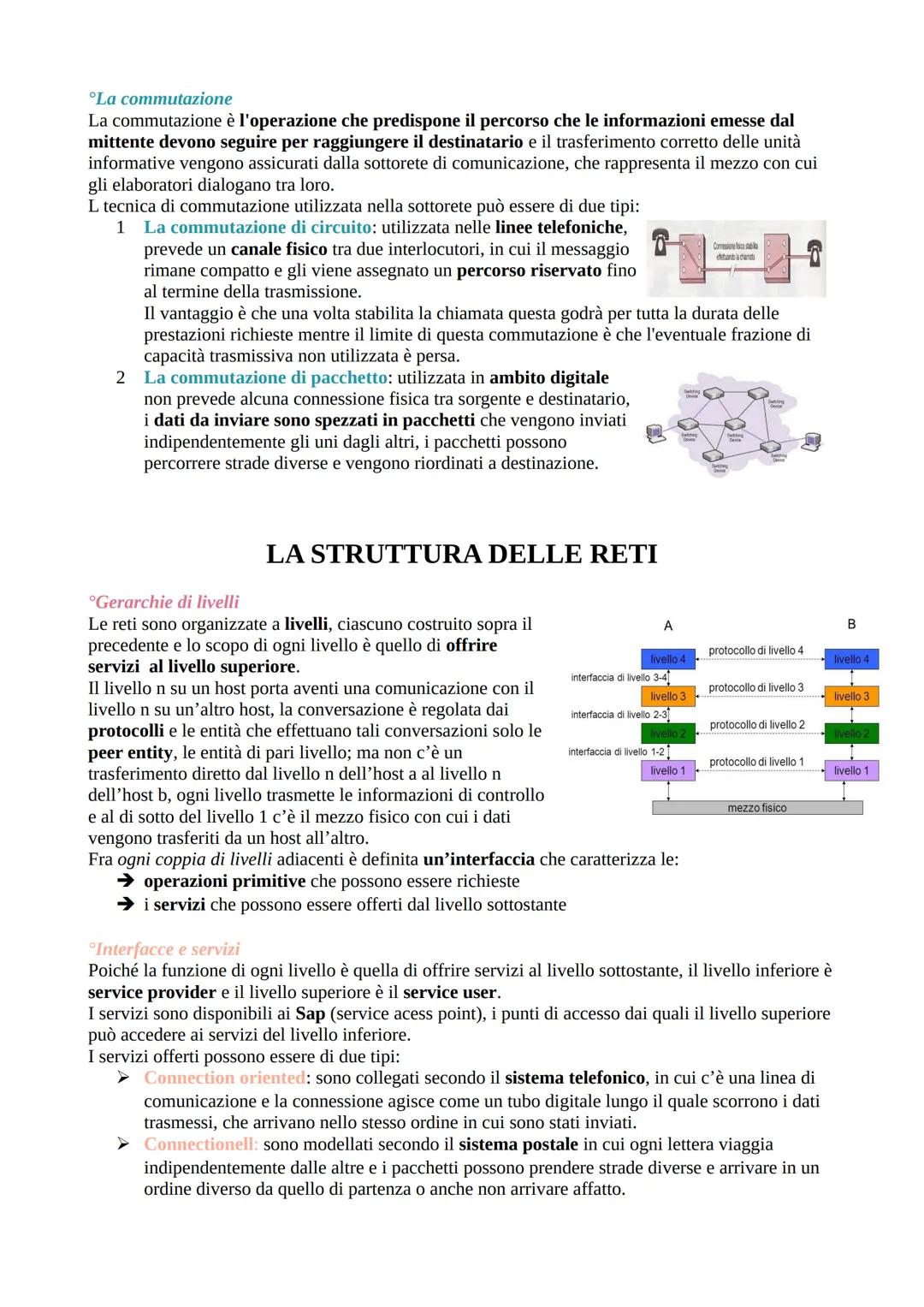 RETI DI COMPUTER
La rete di computer è composta da un'insieme di computer (unità di elaborazione) chiamati Host o
Nodi, collegati fisicament