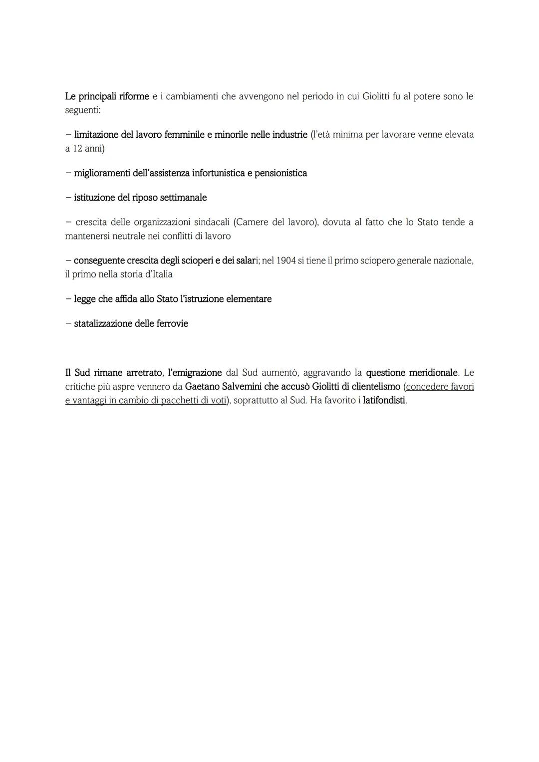 # ETÀ GIOLITTIANA

Alla fine dell'800 l'Italia si trovò in una fase di crisi economica.

Quando il prezzo degli alimenti aumentò, scoppiò la