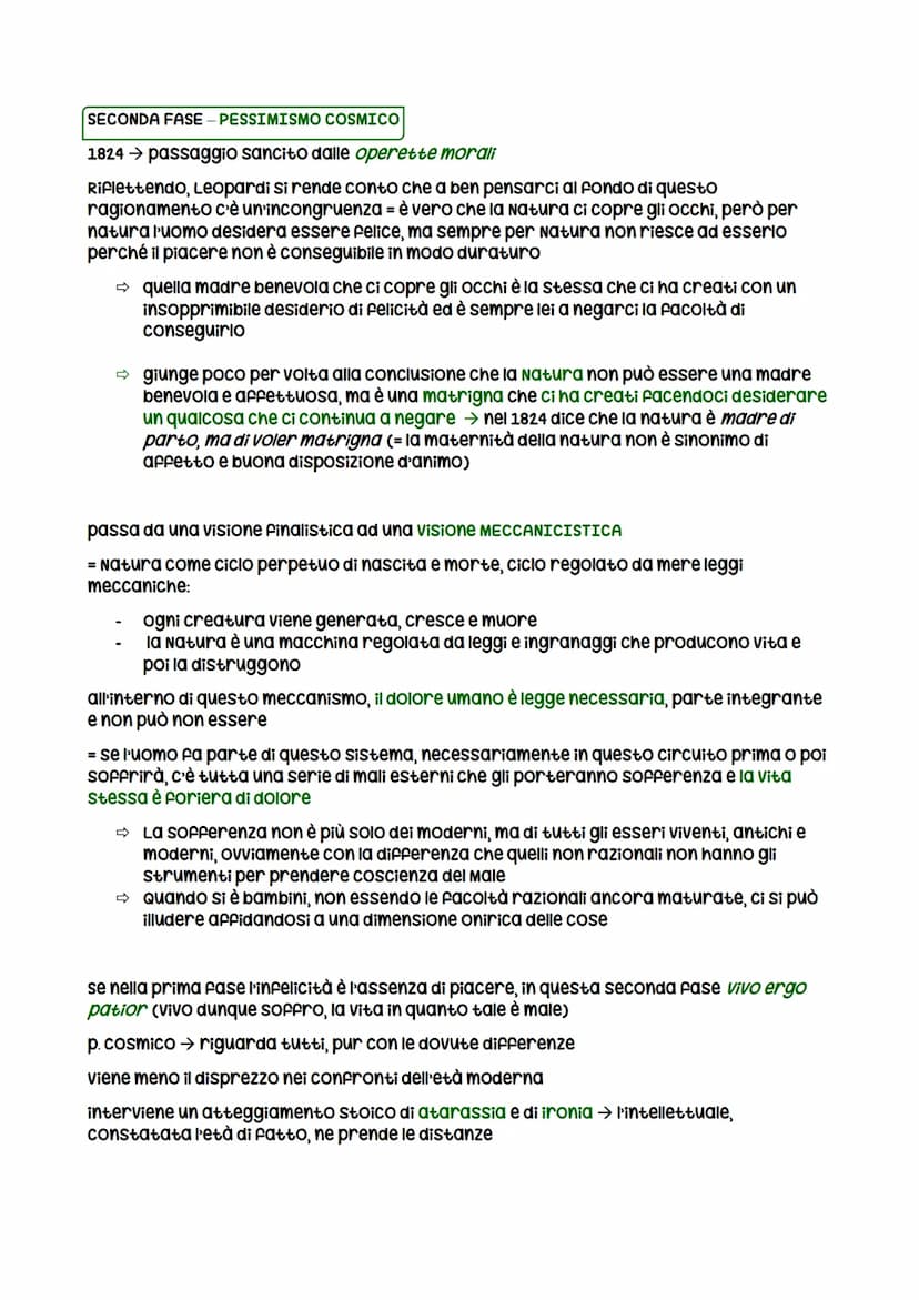 Pensiero
Leopardi fu un uomo che culturalmente assorbì le idee illuministe del suo tempo, in
Italia ancora molto presenti
Benché educato in 