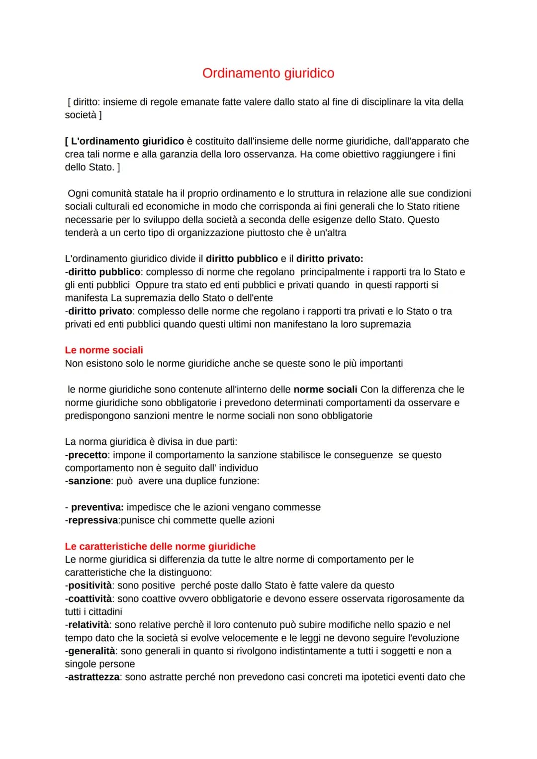 
<p>Il <strong>diritto</strong> è l'insieme di regole emanate e fatte valere dallo stato al fine di disciplinare la vita della società.</p>
