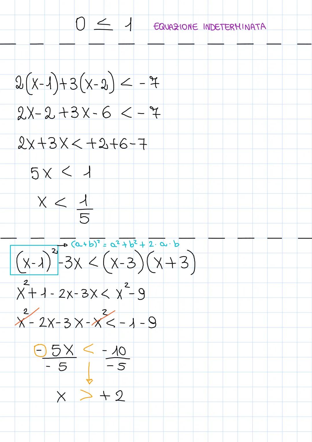 Lezione 28 ottobre
<
minore
DISEQUAZIONI LINEARI
minore o maggiore maggiore o
uguale
uguale
esercizi:
• 5 (x-1) < 2 (x-3)
5X-5 <2X-6
5 X-2x 