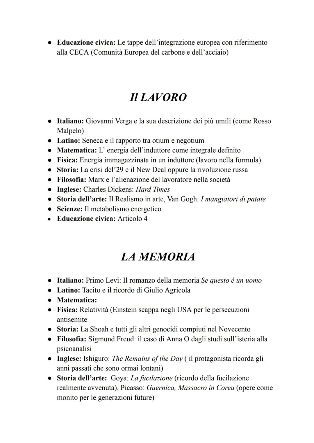 
<h2 id="italiano">Italiano</h2>
<p>Italo Svevo e il concetto del tempo ne La coscienza di Zeno</p>
<h2 id="latino">Latino</h2>
<p>Seneca: n