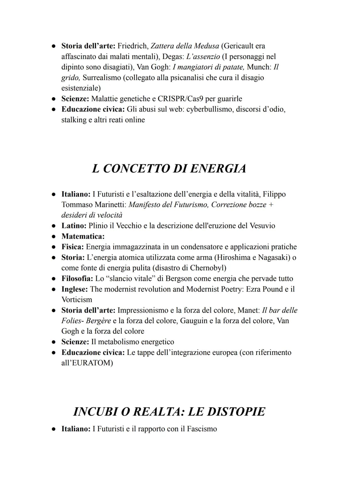 
<h2 id="italiano">Italiano</h2>
<p>Italo Svevo e il concetto del tempo ne La coscienza di Zeno</p>
<h2 id="latino">Latino</h2>
<p>Seneca: n