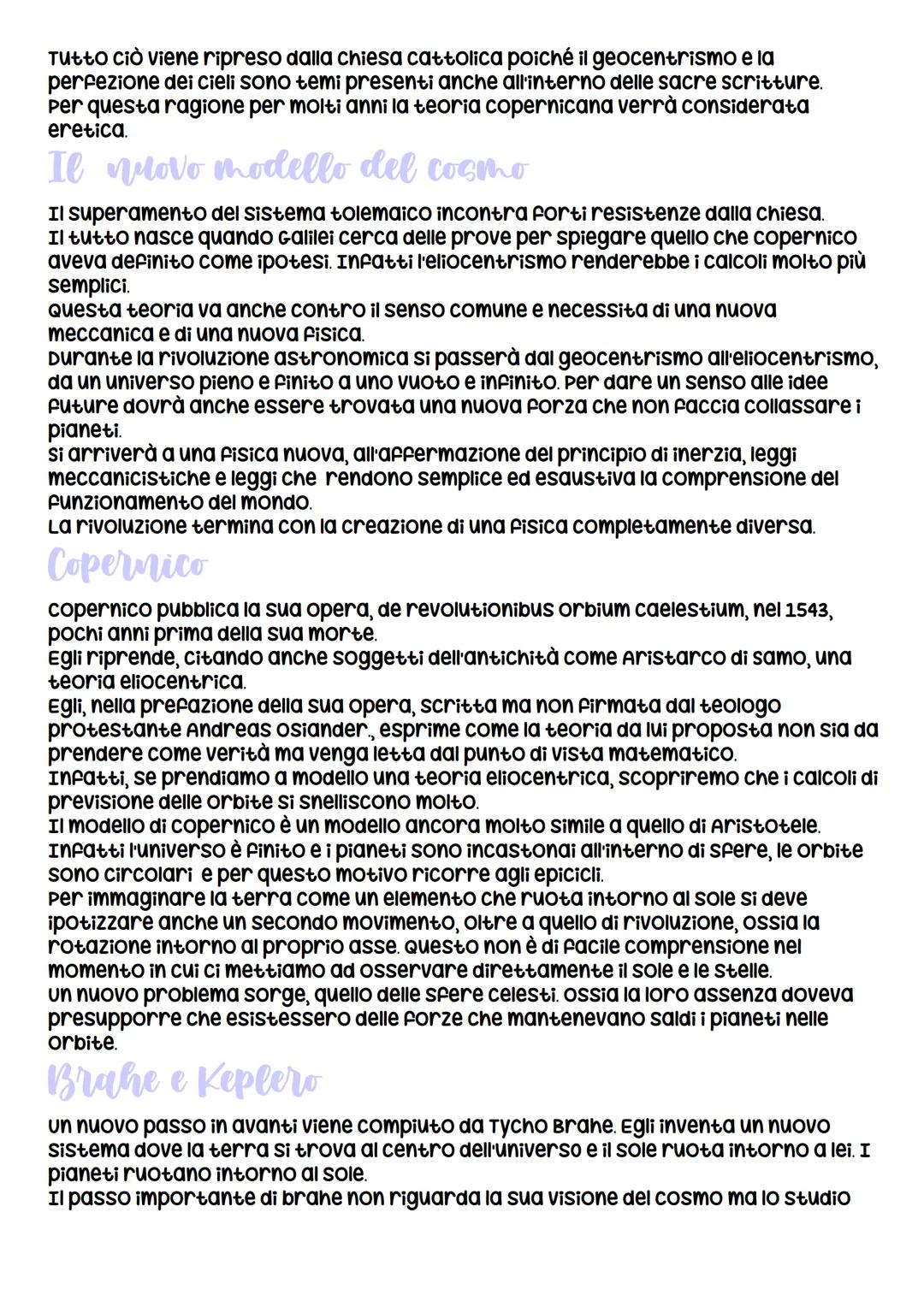 La rivoluzione scientifica
La rivoluzione astronomica
La rivoluzione astronomica è molto importante poiché da una svolta alla visione
del mo