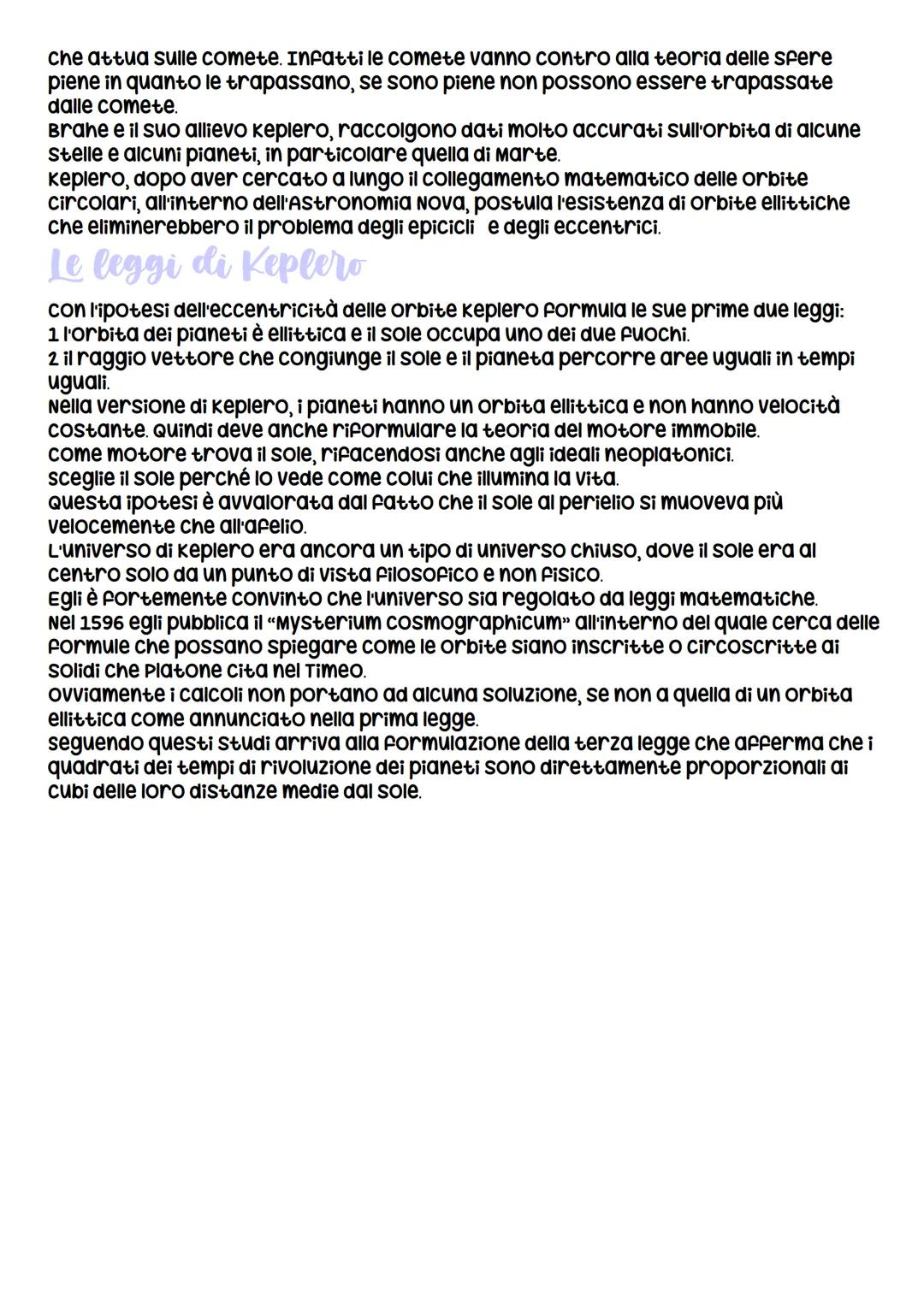 La rivoluzione scientifica
La rivoluzione astronomica
La rivoluzione astronomica è molto importante poiché da una svolta alla visione
del mo