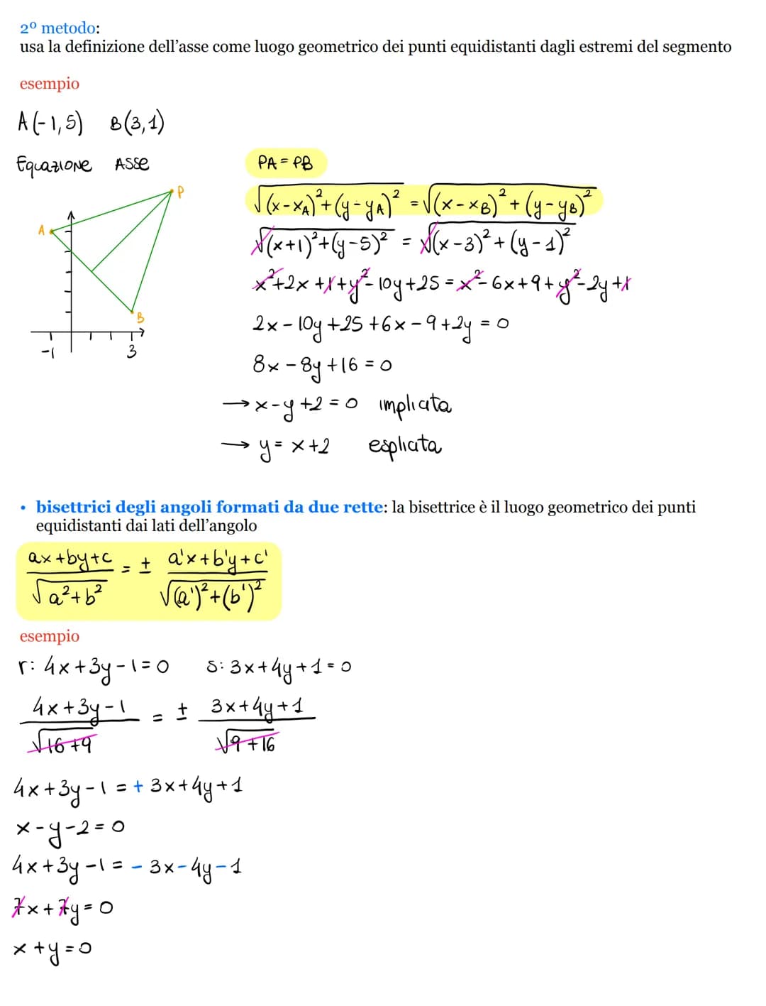 I
(i9)
II
(Ciy)
y (ordinate)
I
(x;y)
esempio
A(3,2)
B(-5,2)
IV
(ig)
-5
x (ascisse)
ул
• se le ascisse sono uguali
AB= (YA-YB1
A (3,2) B (3₁-