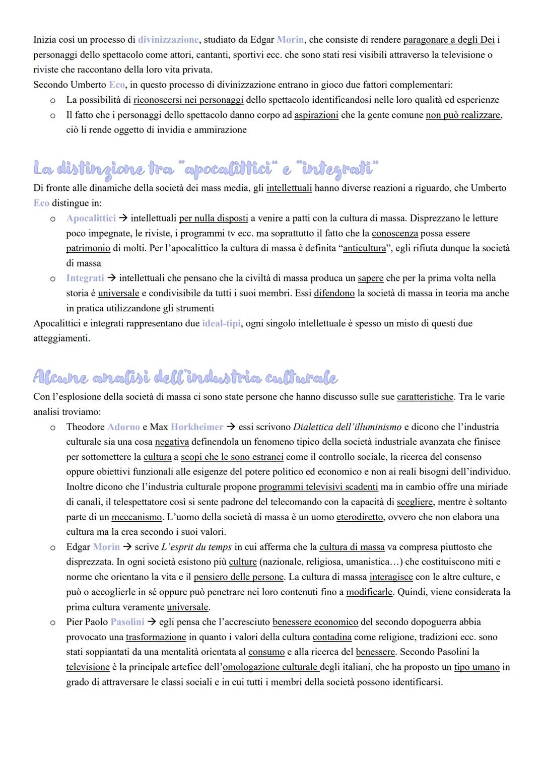 # Industria culturale e comun
le e comunicazione
di massa

Che cosa si intende per "industria culturale"

Questo concetto di industria cultu