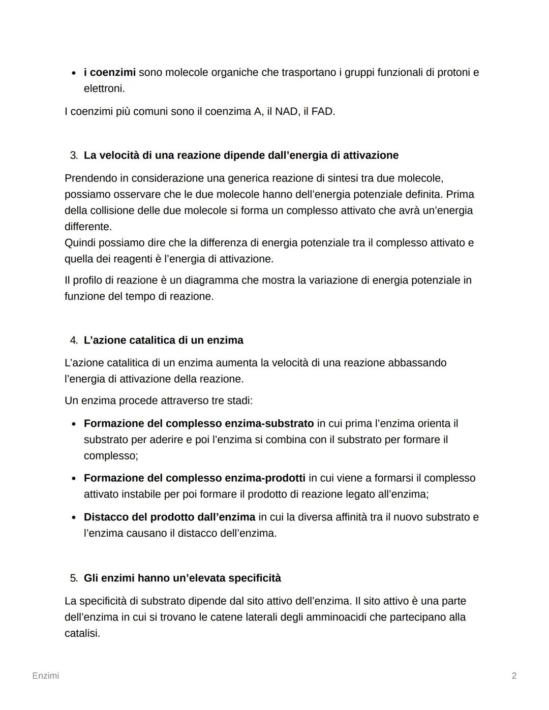 # Enzimi

Enzimi

Che cosa sono gli enzimi e qual è la loro funzione nei sistemi viventi?

Quali sono i cofattori enzimatici e qual è il lor