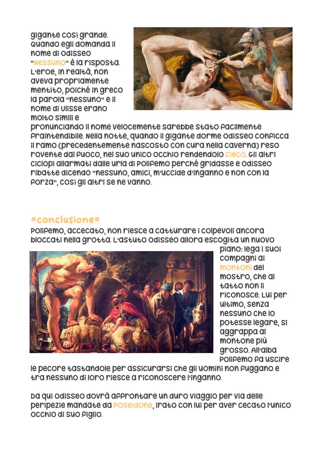 # Polifemo

=introduzione=
Nausicaa conduce odisseo al palazzo del padre il re
Alcinoo, che lo accoglie benevolmente. Durante un
banchetto i