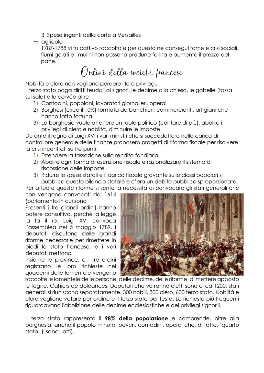 La Rivoluzione Francese
introduzione
La Rivoluzione Francese, insieme a quella americana segnò il declino
dell'assolutismo e ispirò le succe