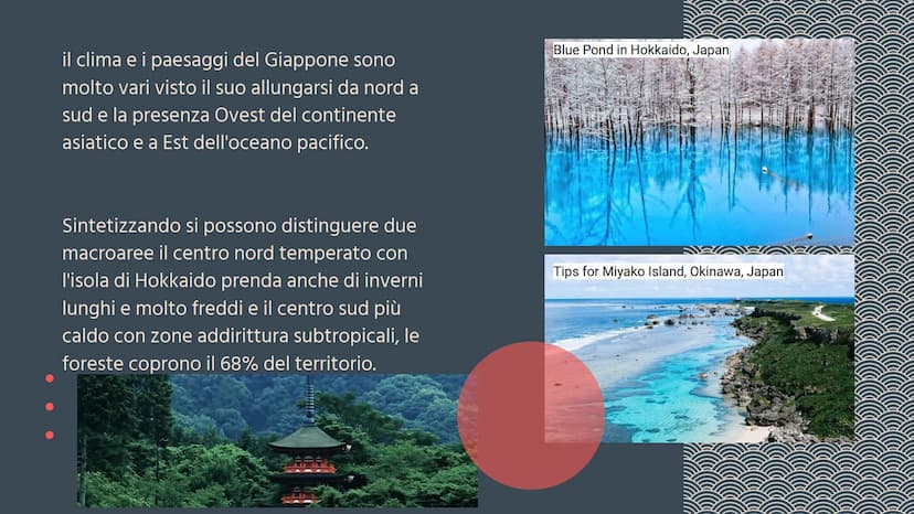 RICERCA
SUL GIAPPONE GEOGRAFIA
il Giappone si trova nell'estremo Oriente del continente asiatico al
largo delle Coste russe coreane e cinesi