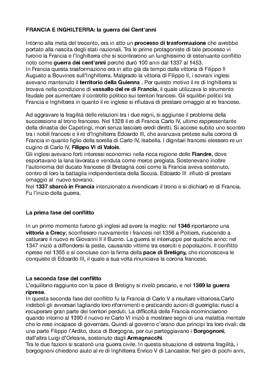 la guerra dei 100 anni