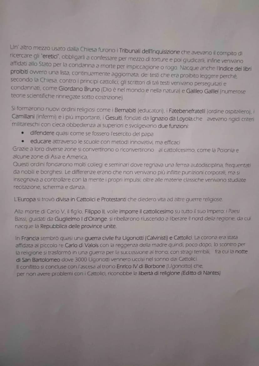 RIFORMA E CONTRORIFORMA
Questo periodo è caratterizzato dal desiderio dei letterati di ritornare all'antichità classica, awiando
degli studi