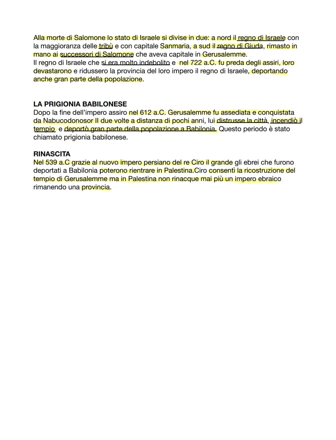 Gli Ebrei
Gli ebrei furono un popolo meno ricco e meno potente degli altri però, possiamo
riconoscergli il merito di aver dato vita alla pri