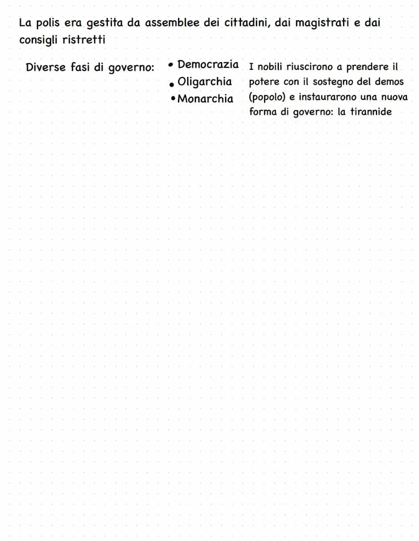 Nascita della polis → tra l'vili e il VI secolo ac.
fenomeni che fecero ricominciare l'età arcaica.
Nuova forma di organizzazione politica e