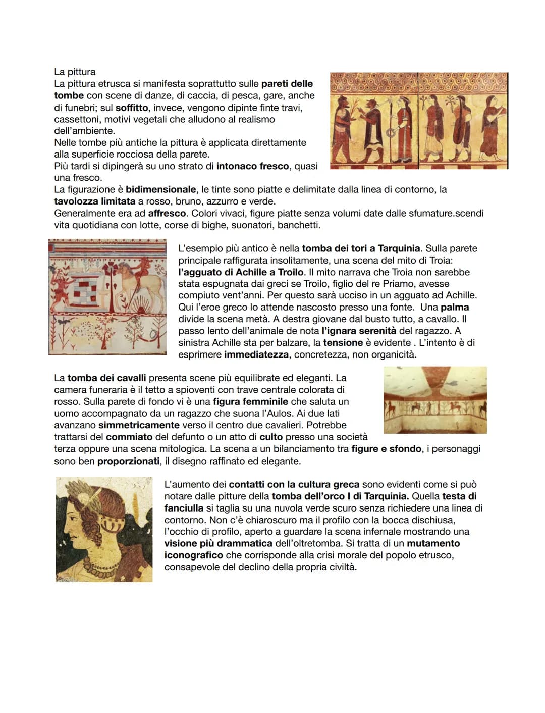 L'arte etrusca
Si installarono attorno all'800 a.c. in Etruria ma
successivamente estesero i loro confini a sud fino alla
Campania e a nord 