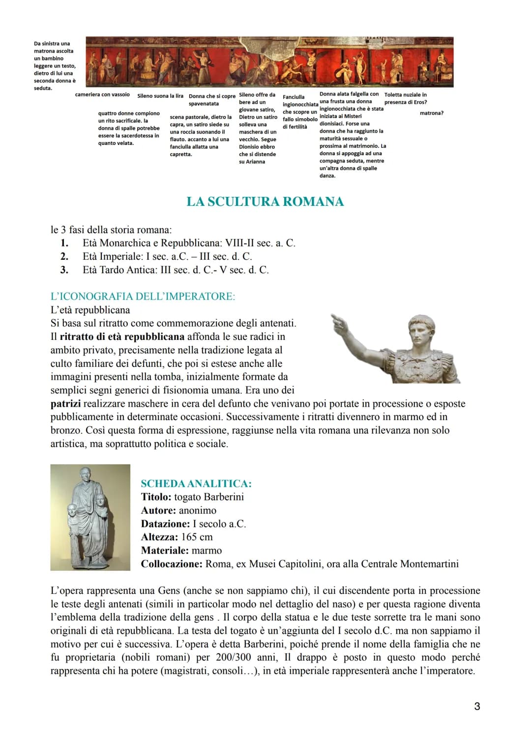 APPUNTI PITTURA ROMANA
Nascita arte romana:
Il primo genere di pittura che si sviluppò a Roma fu quella trionfale destinata, a raccontare i 