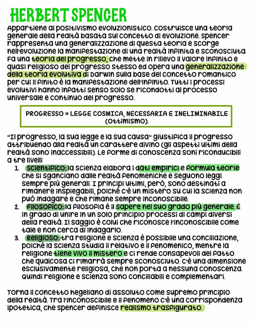 Positivismo
CARATTERI GENERALI DEL POSITIVISMO
Il positivismo non fu solo un movimento filosofico, ma anche
letterario ed artistico (influen