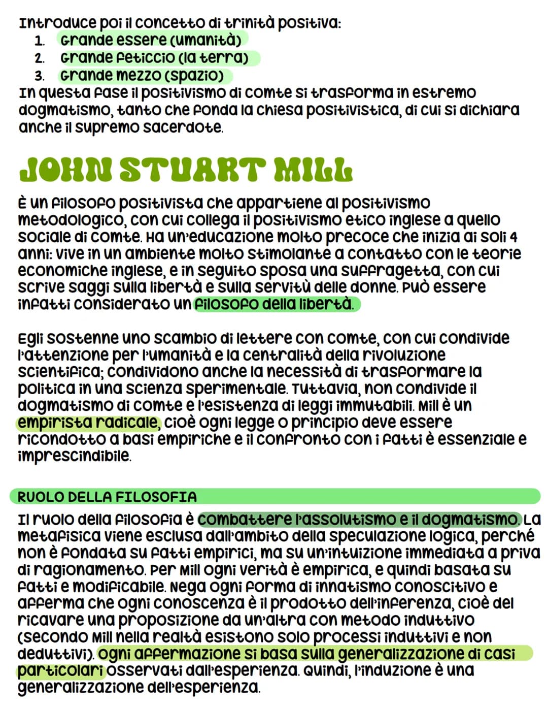 Positivismo
CARATTERI GENERALI DEL POSITIVISMO
Il positivismo non fu solo un movimento filosofico, ma anche
letterario ed artistico (influen