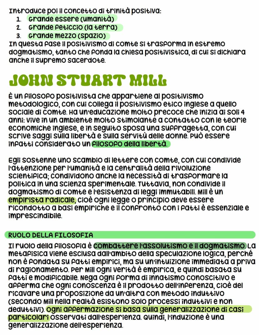 Positivismo
CARATTERI GENERALI DEL POSITIVISMO
Il positivismo non fu solo un movimento filosofico, ma anche
letterario ed artistico (influen