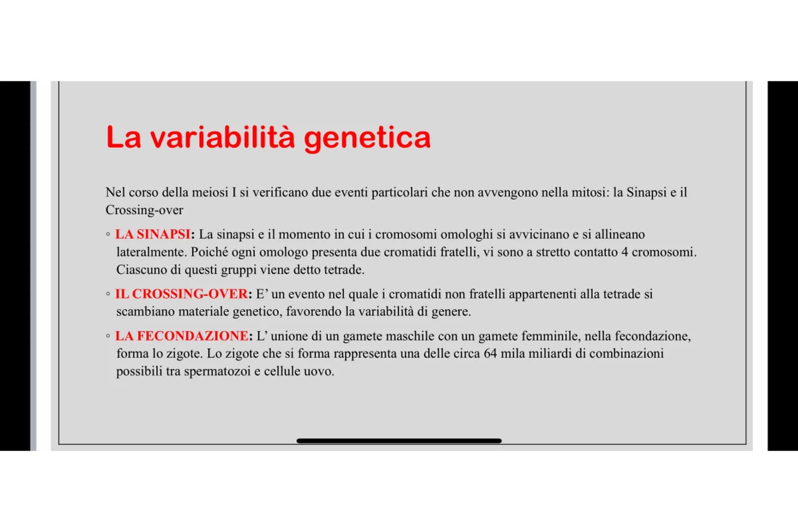 Che cos'è LA MEIOSI
La meiosi è un processo di divisione cellulare mediante il quale una cellula eucariote con
corredo cromosomico diploide 