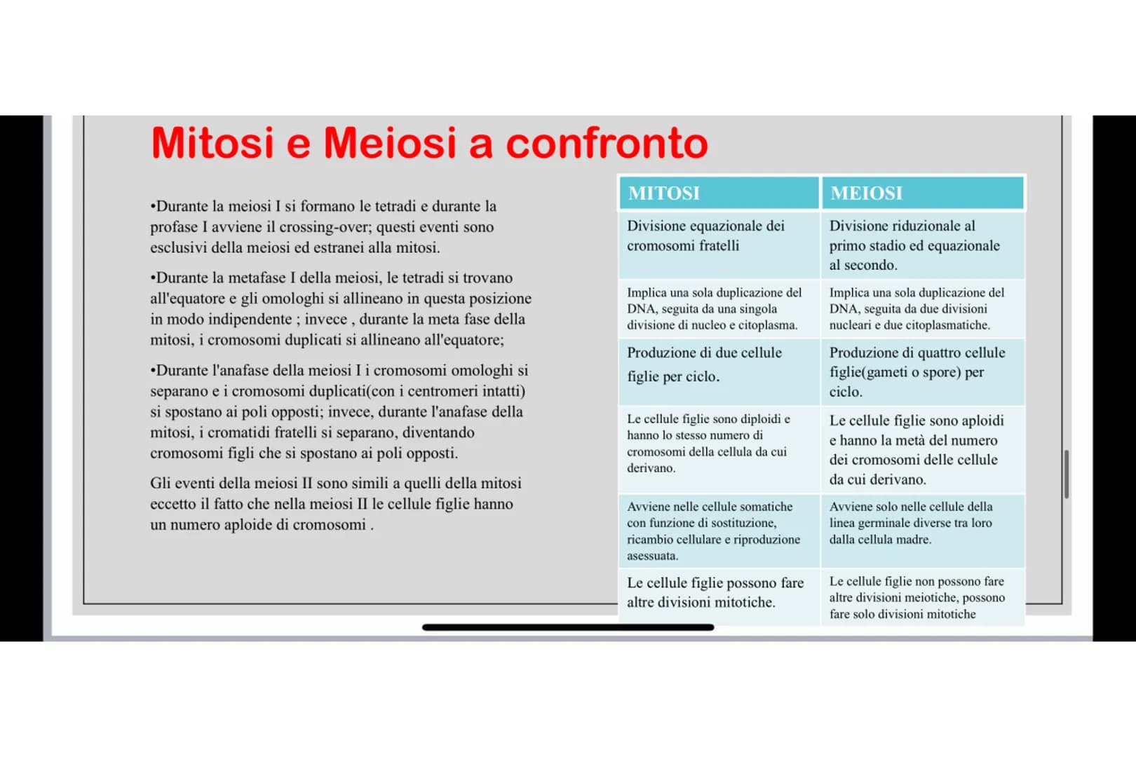 Che cos'è LA MEIOSI
La meiosi è un processo di divisione cellulare mediante il quale una cellula eucariote con
corredo cromosomico diploide 