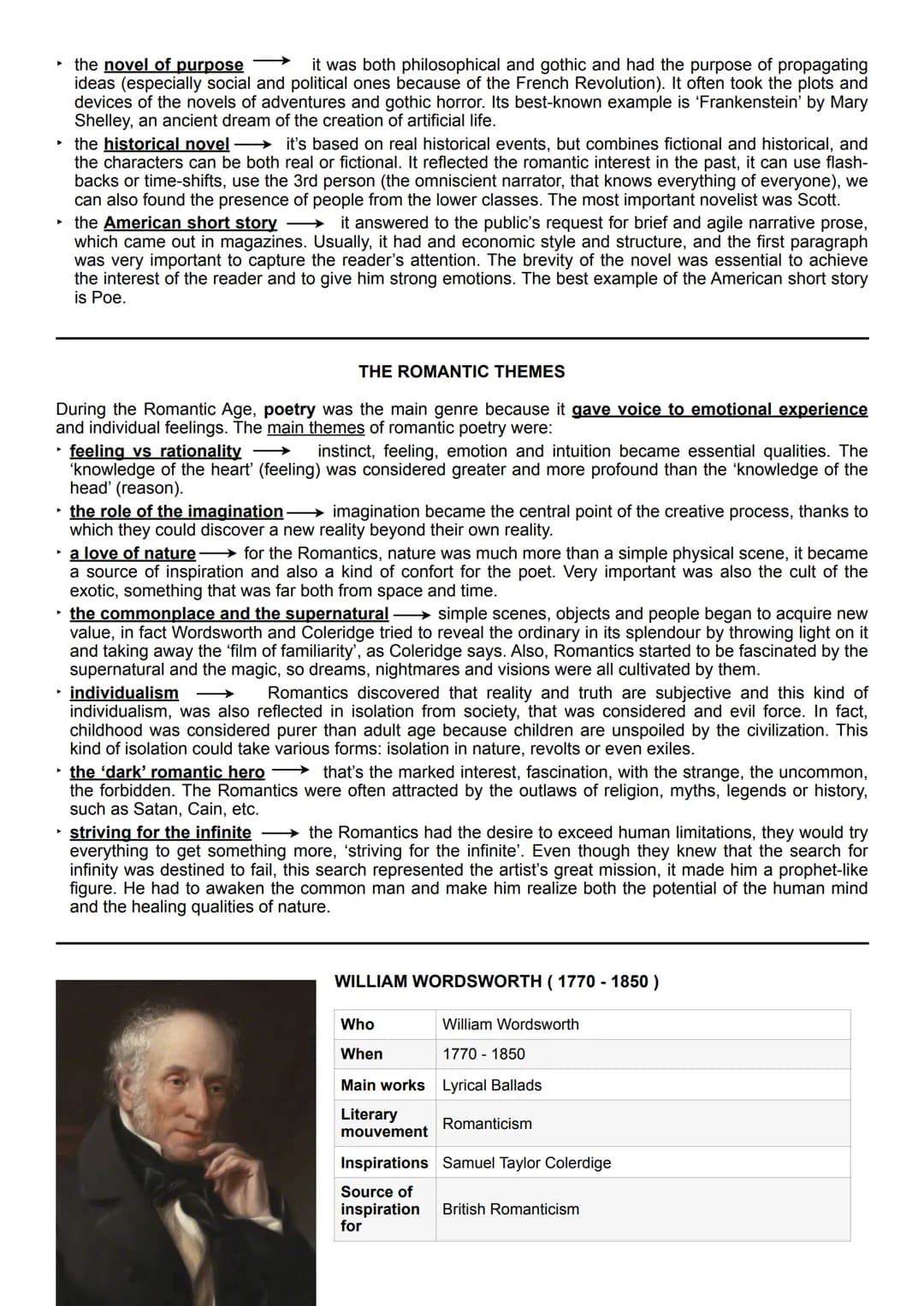 PROGRAMMA LINGUA E LETTERATURA INGLESE
Programma dell'anno precedente:
Programma del quinto anno
The Romantics and the Age of Revolution
His