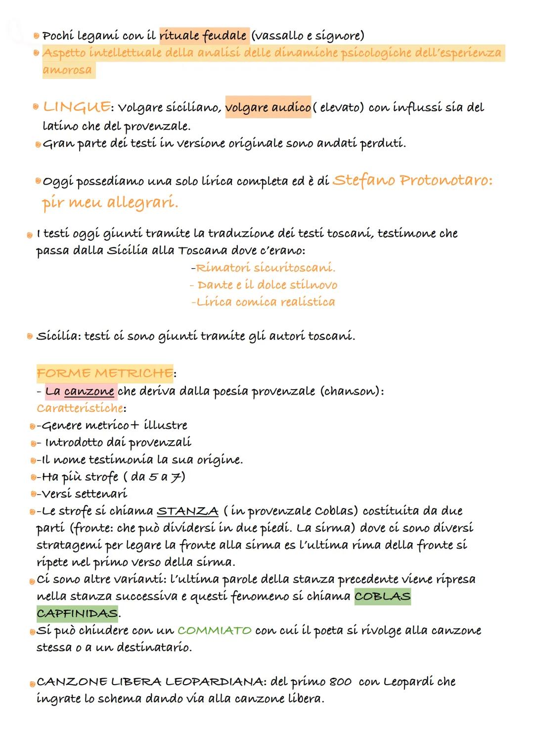 SCUOLA SICILIANA, poesie provenzale
Regno normanno di Fedrico Il dove nasce la scuola siciliana.
Re di Sicilia e imperatore del sacro impero