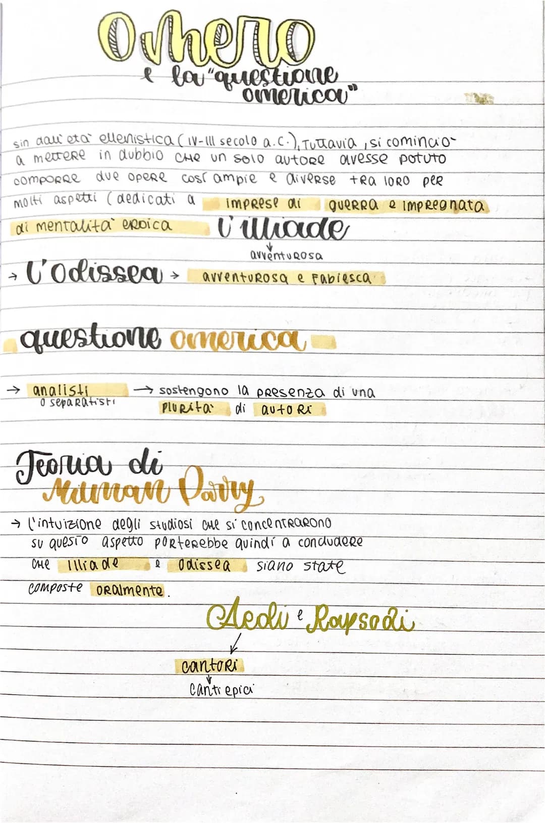 Overo
sin dall' eta ellenistica (IV-III secolo a.c.), Tuttavia, si comincio
a mettere in dubbio che un solo autore avesse potuto
compoRRe du