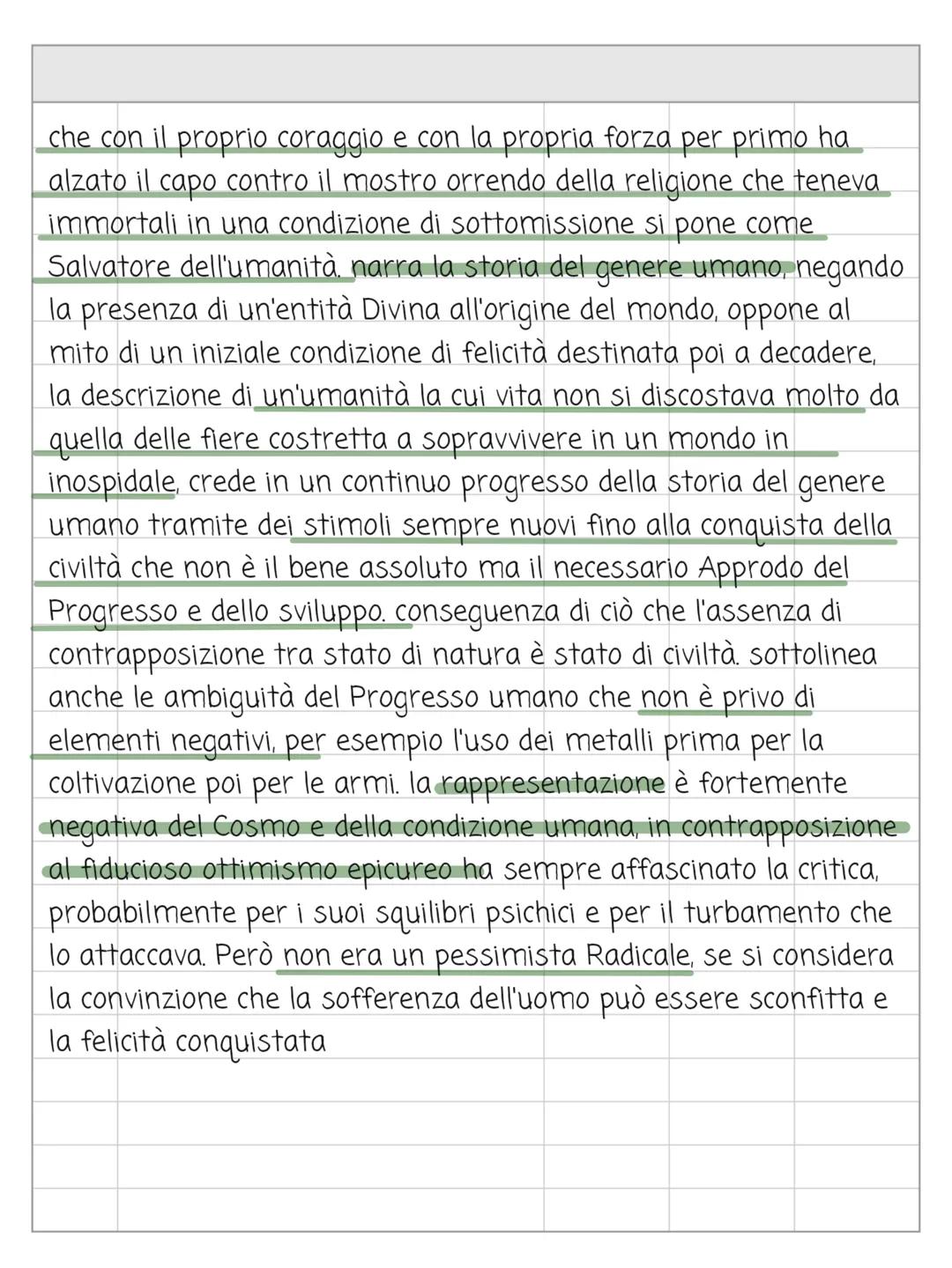 Lucrezio

Le notizie riguardanti la vita sono scarne, quello che abbiamo è
conservato nel Chronicon di San Girolamo. I versi di Lucrezio
pos