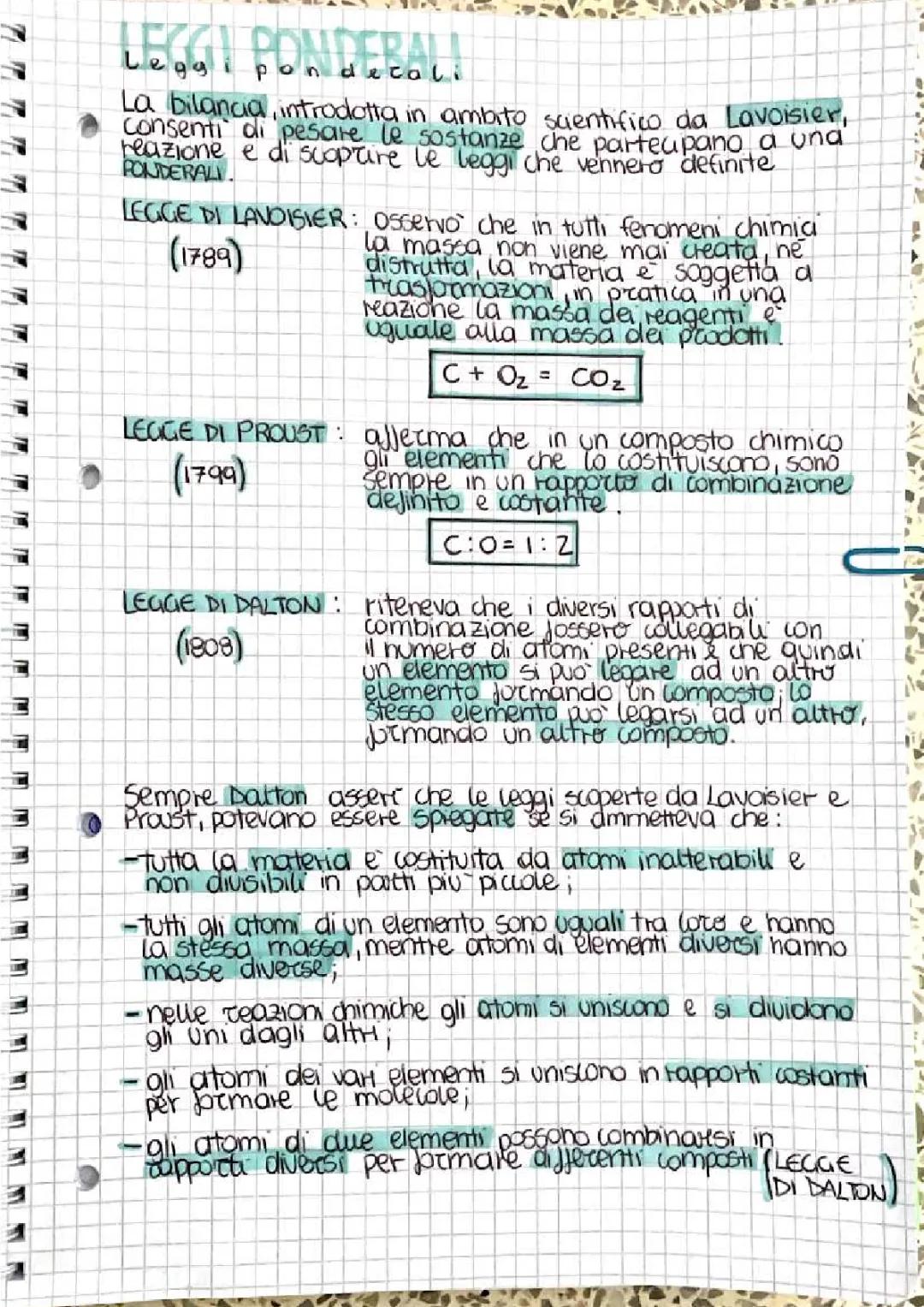 Le Leggi Fondamentali della Chimica: Lavoisier, Proust, e Dalton
