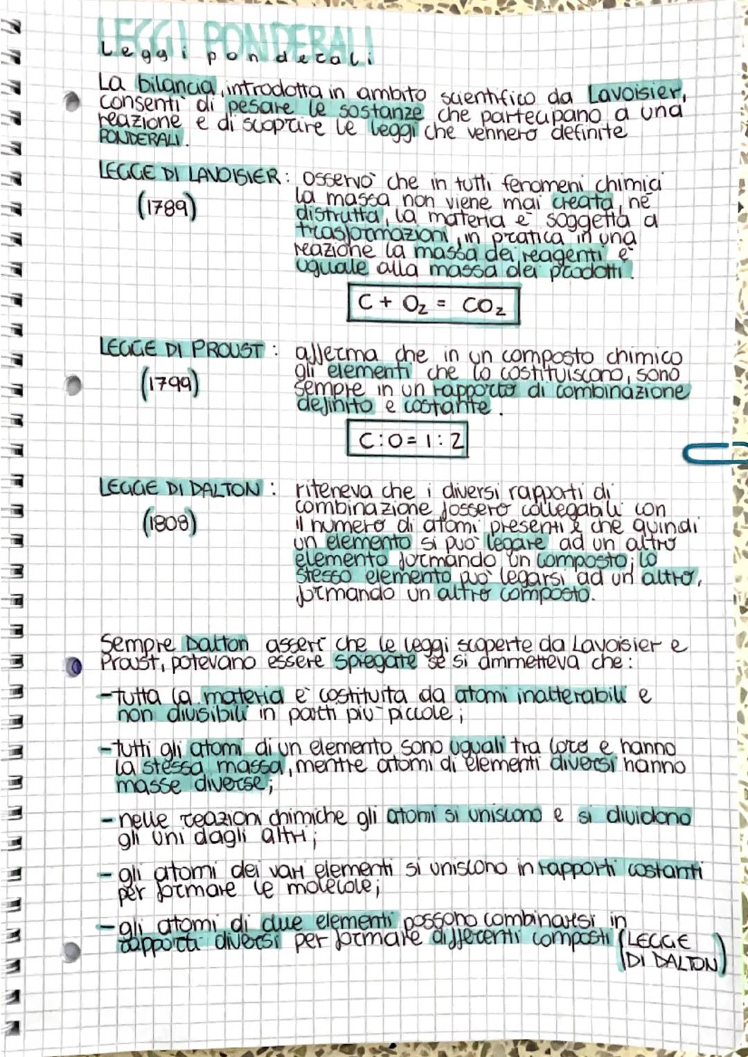 0.
Legg
pon de cali
La bilancia, introdotta in ambito scientifico da Lavoisier,
Consenti di pesare le sostanze che partecipano a una
reazion