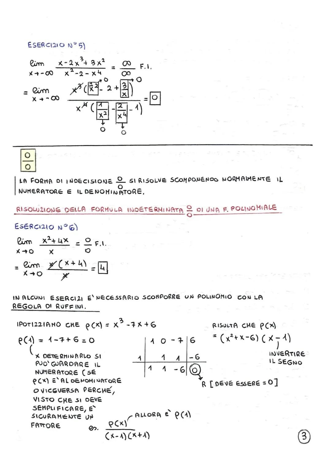 mate
FORME INDETERMINATE
=
+∞-∞
LA FORMA INDETERMINATA +00-00 51 RISOLVE RACCOGLIENDO LA X DI GRADO
MASSIMO (NEL CASO DI UNA FUNZIONE POLINO