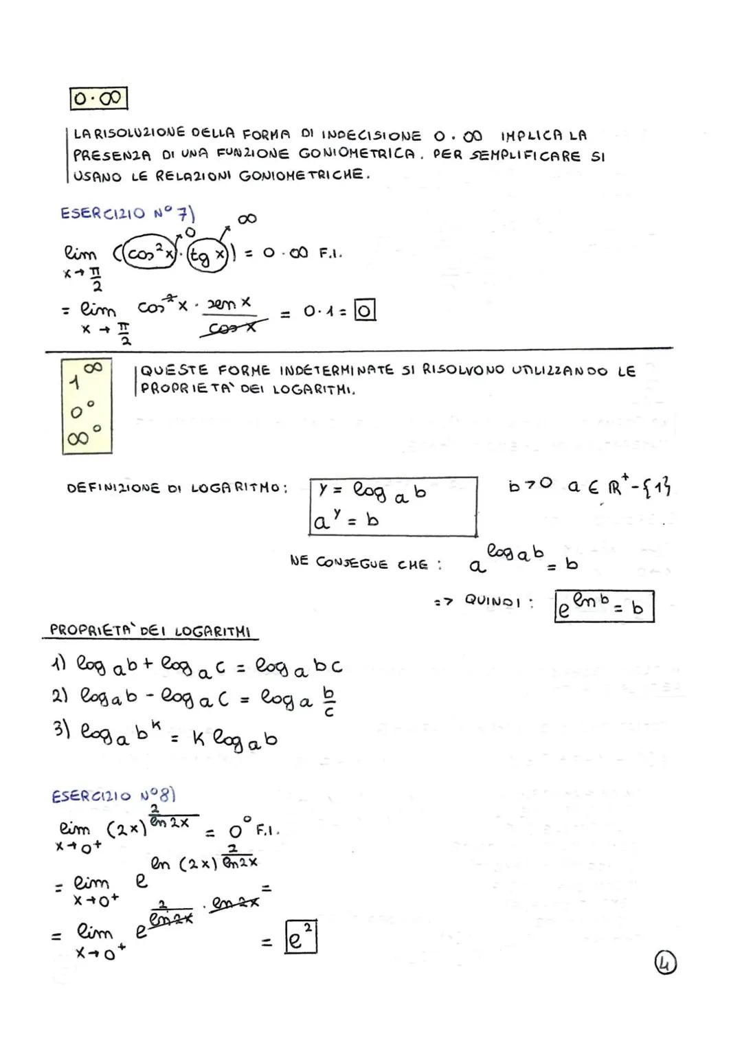 mate
FORME INDETERMINATE
=
+∞-∞
LA FORMA INDETERMINATA +00-00 51 RISOLVE RACCOGLIENDO LA X DI GRADO
MASSIMO (NEL CASO DI UNA FUNZIONE POLINO