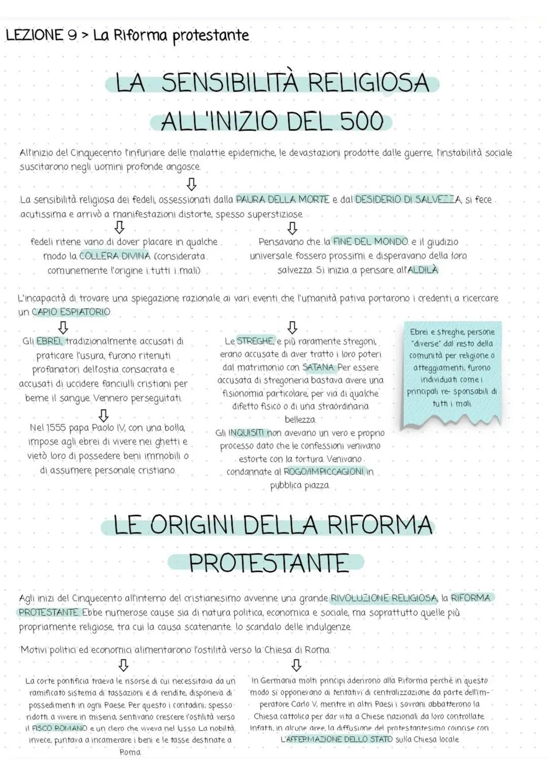 La Riforma Protestante: Riassunto e Approfondimenti
