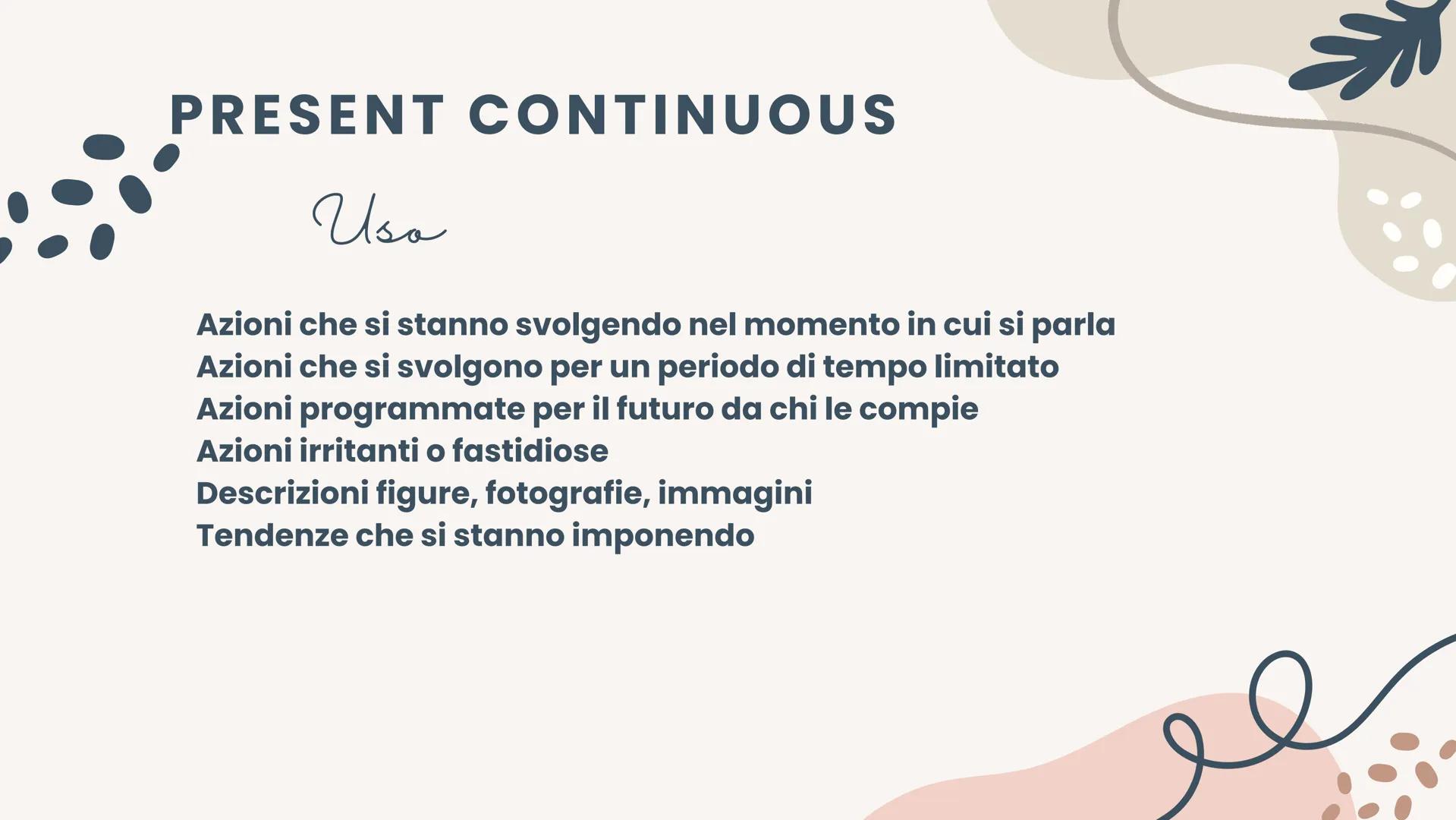 13
Tempi verbali
INGLESE
M PRESENT SIMPLE
Usa
Azioni abituali nel presente
Fatti scientifici o sempre veri
Orari dei servizi pubblici
Narrar